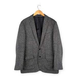 J. Crew Men's Gray Ludlow Slim-fit English Cotton-Wool Blend Suit Jacket Sz 42R